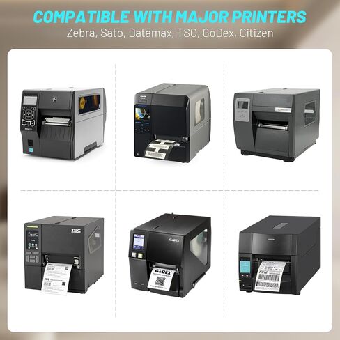 10 لفات من شريط الشمع المعزز بالراتنج مقاس 4.33 بوصة × 1476 بوصة - شريط نقل حراري أساسي 1 بوصة لملصقات الباركود، حبر CSO خارجي، متوافق مع Zebra وSato وDatamax وTSC وGoDex وCitizen in Kuwait