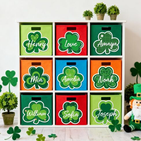 90Pcs St. Patrick’s Day Shamrock Cutouts Gradient Green Lucky Clover Cut-Outs Irish Cardboard Paper Cutting with 100Pcs Glue Points for DIY Crafts Classroom Bulletin Board Decor in Saudi Arabia