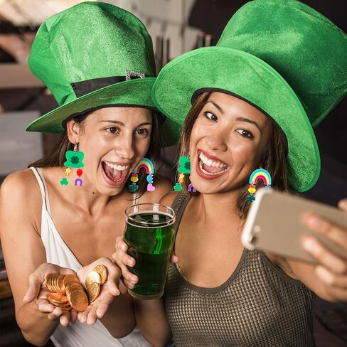 JarThenaAMCS St. Patrick's Day Acrylic Earrings Dangle Earrings Lucky Charm Decorative Drop Earring for Women Jewelry Irish Holiday Party Accessories in Saudi Arabia