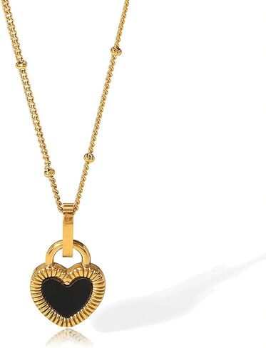Heart Drop Pendant Necklaces for Women, Trendy Heart Pendant Love Drops Choker Gold Lover Necklace, Valentine's Day Gift Necklace Fashion Jewelry for Women in Saudi Arabia