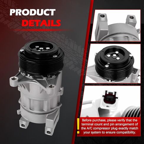 AC Compressor with Clutch for Maxima 2016-2020 V6 3.5L, for Murano 2015-2020 V6 3.5L, Air Conditioning Compressor Replace for 198667, 197667, 7513209 in Saudi Arabia