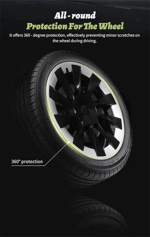 20inch Hub Ring Protection Wheel Cover Design for Tesla Model Y 2020-2024 Hight Performance Protective Full Rim Cover Accessorie (Black) in Saudi Arabia