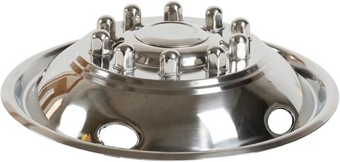 JESONN 19.5 بوصة 10 العروات 5 فتحات يدوية مصقولة من الفولاذ المقاوم للصدأ عجلة محاكاة مجموعات كاملة لشاحنة 2005-2025 Ford F450 F550 (لا تناسب بيت متنقل RV) in Kuwait