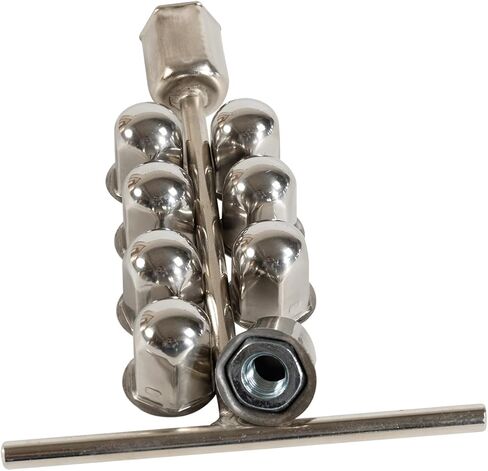 JESONN 19.5 بوصة 10 العروات 5 فتحات يدوية مصقولة من الفولاذ المقاوم للصدأ عجلة محاكاة مجموعات كاملة لشاحنة 2005-2025 Ford F450 F550 (لا تناسب بيت متنقل RV) in Kuwait