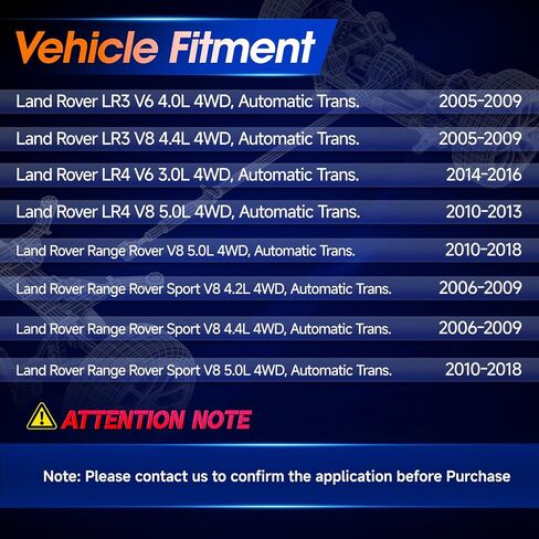 938-315 مجموعة عمود الدفع الأمامي لعمود الدفع [4WD، ناقل حركة أوتوماتيكي] مناسب لسيارة Land Rover LR3 2005-2009| لاند روفر إل آر 4 2010-2016| لاند روفر رينج روفر 2006-2018، OE TVB500510، TVB500160 in Saudi Arabia