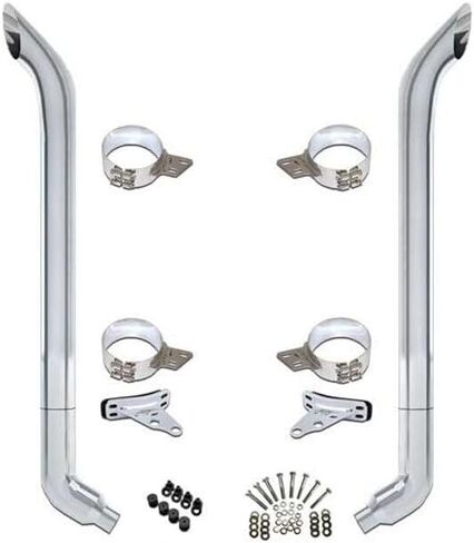 Technical Precision Replacement for Peterbilt 389 Glider Year 2008 7 X 120 INCH Chrome KIT with Bull Hauler Stacks and OE Style Elbows in Saudi Arabia