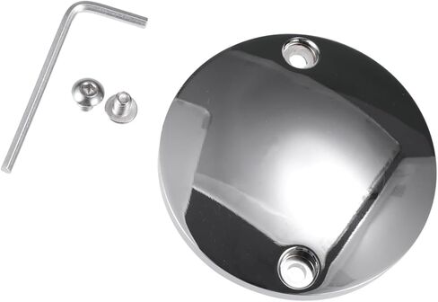 Ignition Engine Timing Points Cover for Harley-DAVIDSON 1971-1999 / Inner/Durable Aluminum Alloy / 1 Pcs Silver Tone Replacement Car Parts Stylish Design in Saudi Arabia