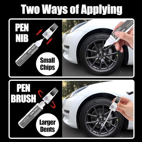 Rim Touch Up Paint for Tesla Model Y/S/X Crossflow/Induction/Arachnid/Slipstream 2-Tone Wheel, 2 in 1 Car Wheel Scratch Repair Kit, Quick & Easy Remover Curb Rash (Gunpowder(WPB-82422E) for Model 3 (2017-2023) 20" Überturbine Wheel/Model 3 (2017-2023) 20" in Saudi Arabia