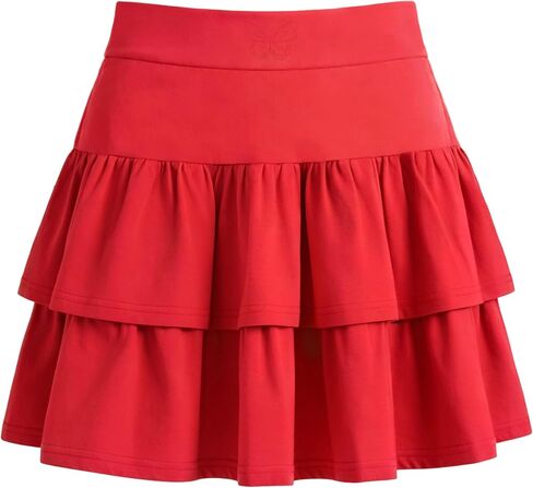 Little Girls Skirts Casual Ruffles Skirt School Uniform Skorts with Pockets for 4-11 Years in Saudi Arabia