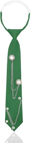 Ties for Women, Pre-tied Punk Womens Tie with Metal Chain Adjustable Girls Necktie for Party Uniform Cosplay Daily in Saudi Arabia