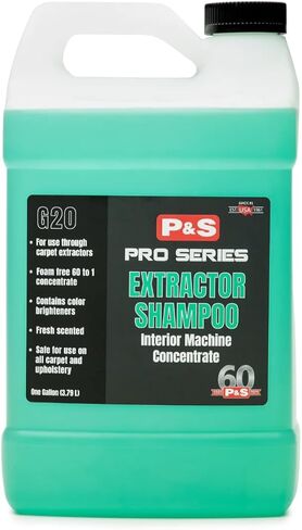 P&S Professional Detail Products Extractor Shampoo – Foam-Free Carpet & Upholstery Cleaner – 60:1 Concentrate – pH Balanced for All Materials – For Carpet Extractors – 1 Gallon in Saudi Arabia