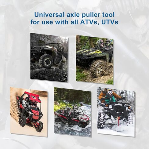 أداة إزالة محور السيرة الذاتية لمركبات ATV وUTV، أداة سحب محور السيرة الذاتية شديدة التحمل مع مطرقة منزلقة 3.8 رطل، مجموعة أدوات إزالة عمود الإدارة المعالجة بالحرارة in Kuwait