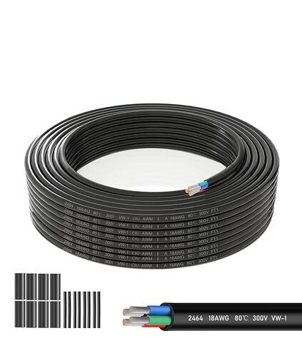 سلك كهربائي 20 مقياس 3 موصل 20/3AWG 82.02FT كابل جهد منخفض - قلب مجدول من النحاس المعلب مع عزل PVC لتركيبات إضاءة شريط LED، وتسخير الأسلاك البحرية للسيارات in Kuwait