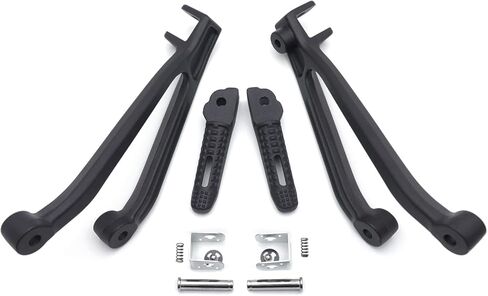 HTTMT- Black Rear Passenger Foot Pegs & Brackets Compatible with 2010-2018 Bimmer S1000RR [P/N: MT390-053-BK] in Saudi Arabia