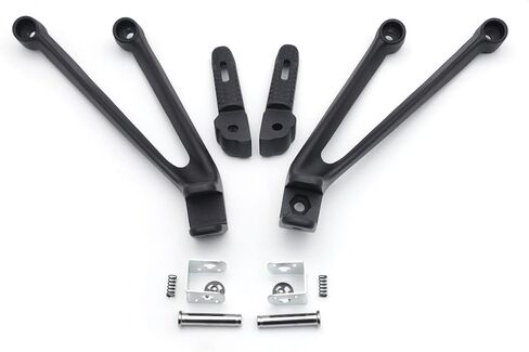 HTTMT- Black Rear Passenger Foot Pegs & Brackets Compatible with 2010-2018 Bimmer S1000RR [P/N: MT390-053-BK] in Saudi Arabia