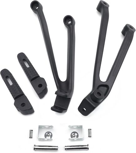 HTTMT- Black Rear Passenger Foot Pegs & Brackets Compatible with 2010-2018 Bimmer S1000RR [P/N: MT390-053-BK] in Saudi Arabia
