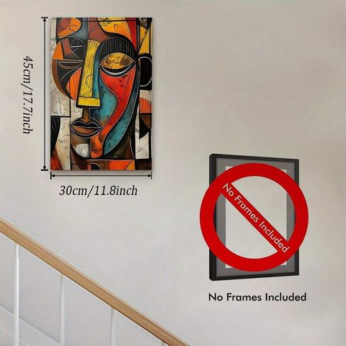 1pc Classic retro paintings in art decoration, abstract wall art, suitable for living rooms and bedrooms, and decorations suitable for all seasons. (Note: photo frame not included), 11.81x17.72in in Saudi Arabia