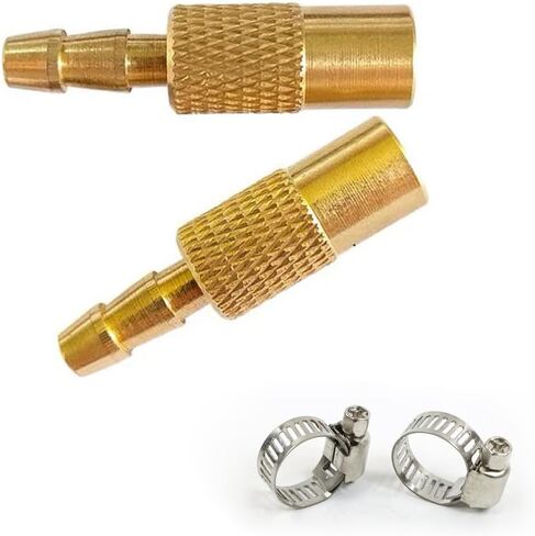 2 Pack Portable Air Compressor Hose End Connector Replacement with Clamp 12V DC Tire Inflator Air Chuck Adapter Nozzle Air Hose Female Threaded Socket for Car Tire Portable Air Pump Auto Pumps in Saudi Arabia