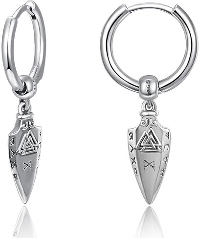 Dragon Earrings S925 Sterling Silver Hoop Earrings for Men Women Punk Rock Small Dragon Huggie Earrings Hypoallergenic in Saudi Arabia