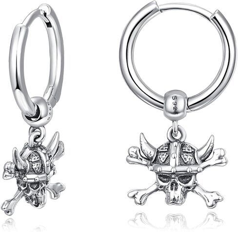 Dragon Earrings S925 Sterling Silver Hoop Earrings for Men Women Punk Rock Small Dragon Huggie Earrings Hypoallergenic in Saudi Arabia