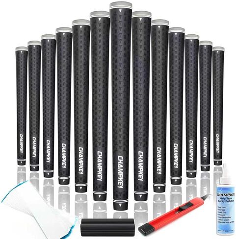 CHAMPKEY Y-LITE Golf Grips 13 Pack with All Repair Kits | All Weather Performance Golf Club Grips | High Traction Golf Rubber Grip with Texture Control Technology in Kuwait