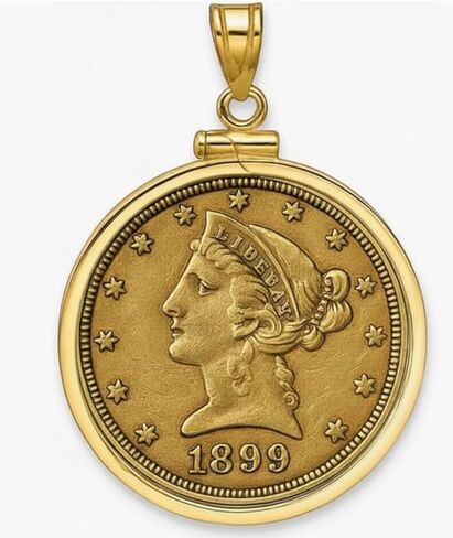 14k gold filled coin bezel for $5.00 Indian head Gold Coin, Buffalo Nickels (Coin Not Included) in Saudi Arabia