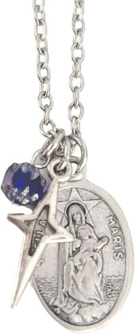 Stella Maris Medal Necklace – Our Lady Star of the Sea Medal - Catholic Virgin Mary Jewelry – Gift for Mom in Saudi Arabia