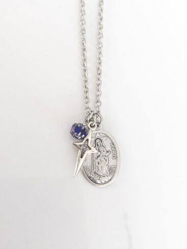 Stella Maris Medal Necklace – Our Lady Star of the Sea Medal - Catholic Virgin Mary Jewelry – Gift for Mom in Saudi Arabia