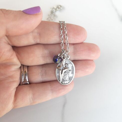 Stella Maris Medal Necklace – Our Lady Star of the Sea Medal - Catholic Virgin Mary Jewelry – Gift for Mom in Saudi Arabia