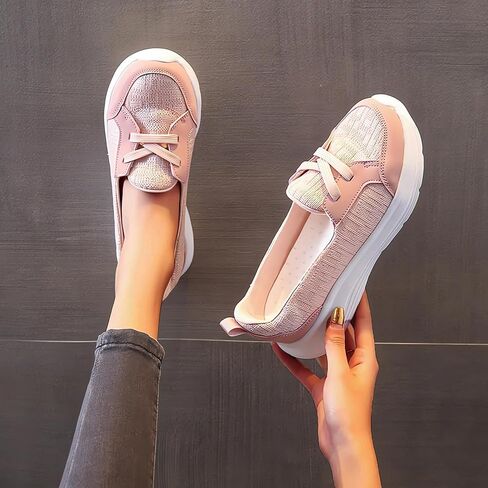 Women Comfy Orthopedic Walking Shoes 2025 New Breathable Slip On Arch Support Non-Slip Sneakers Loafers Flats Comfort Wide Width Fit Slip-Ins Boat Shoes on Casual Soft Sole Low Top in Saudi Arabia