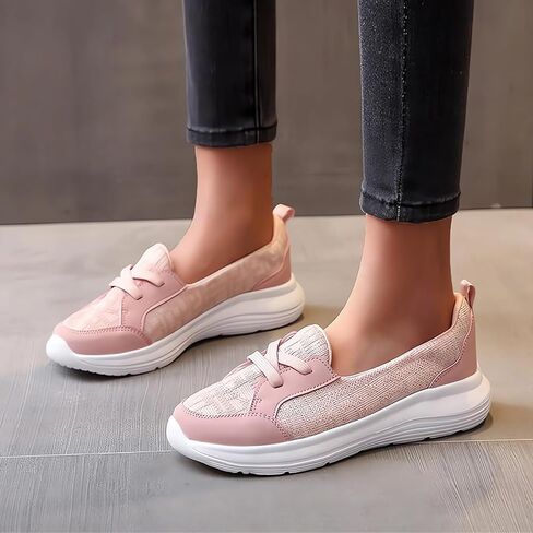 Women Comfy Orthopedic Walking Shoes 2025 New Breathable Slip On Arch Support Non-Slip Sneakers Loafers Flats Comfort Wide Width Fit Slip-Ins Boat Shoes on Casual Soft Sole Low Top in Saudi Arabia