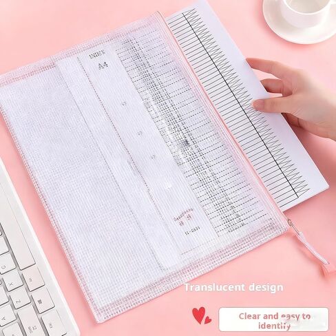 7 Pcs Mesh Zipper Pouch Bags, US Letter A4 Size File Folder Waterproof, Suitable for Teacher School Office Supplies Organization Storage in Saudi Arabia