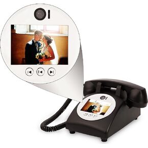 كتاب الضيوف الصوتي بالفيديو، رسائل فيديو مخصصة لهاتف الزفاف، سجل الحفاظ على مناسباتك الخاصة، مثالي لمجموعة متنوعة من مناسبات الحفلات التي لا تنسى (آرت ديكو، أسود مثبت على الحائط) in Kuwait