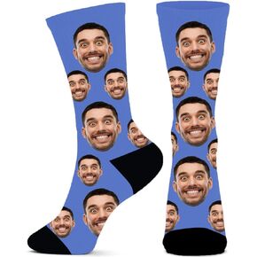 جوارب Dreamdecor المضحكة المخصصة مع صور مبتكرة للوجه، هدايا مضحكة مخصصة للرجال والنساء والأطفال in Kuwait
