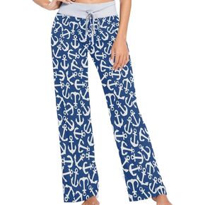 Trendy Womens Comfy Drawstring Palazzo Lounge Pajama Pants Wide Leg Ladies Yoga&Sleepwear Long Home PJs Bottom in Kuwait