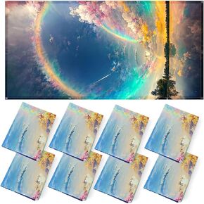 8 Pcs Fluorescent Light Covers - 4 x 2 Feet Covers for Ceiling Lights, Magnetic Light Filters for Classroom, Office, Hospitals, Home in Kuwait