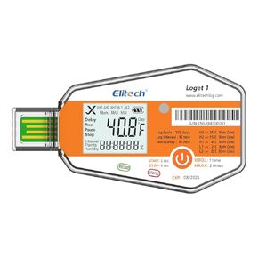 Elitech WHO PQS مسجل بيانات درجة الحرارة المعتمد 120 يومًا مع مستشعر الضوء مسجل درجة الحرارة للاستخدام الفردي تقرير PDF مسجل درجة الحرارة USB 16000 نقطة LogEt1 in Saudi Arabia