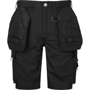 Mens Workwear Shorts - Slim Fit - Stretch Rip Stop Fabric Holster Multi Pockets Cordura YKK Zip - Bevel Pro in Saudi Arabia