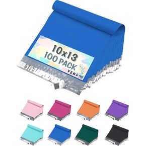 Yens Poly Mailers 10X13 100 حزمة زرقاء، أظرف شحن ذاتية اللصق قوية مقاومة للماء للشحن والبريد والتعبئة M4 in Kuwait