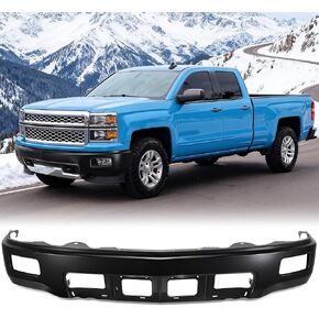 VRC Front Bumper Cover Assembly Face Bar Chrome Steel Compatible with 2014 2015 Chevy Silverado 1500 With Fog Holes W/o Parking Hole,One-Piece Bumper Replacement (Chrome, W/Fog Light Holes W/o) in Kuwait
