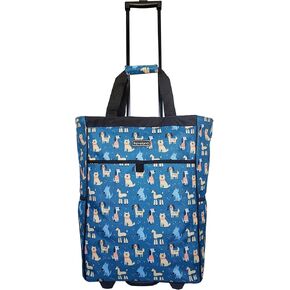 Printed Rolling Shopping Bag, 20L x 14H x 8D inches, Dog Pattern in Saudi Arabia