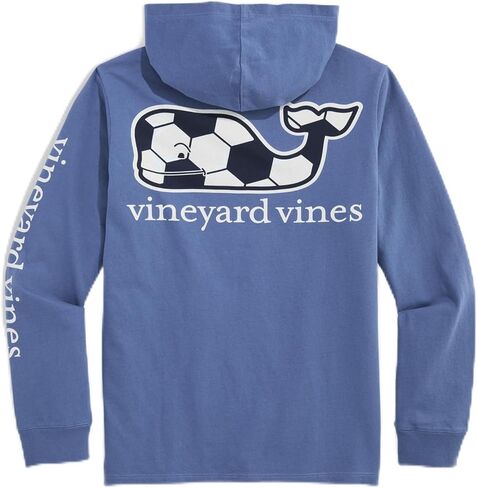vineyard vines Boys' Boys' Soccer Whale Long-sleeve Hoodie Tee in Saudi Arabia