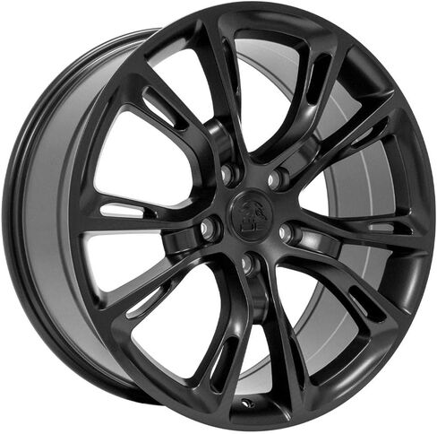 إطارات OE Wheels JP16 مقاس 20 بوصة تناسب جيب جراند شيروكي Spider Monkey SRT8 Style 5x127 20x8.5 أسود ساتان - هولاندر 9113 (1) in Saudi Arabia