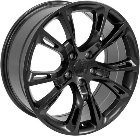 إطارات OE Wheels JP16 مقاس 20 بوصة تناسب جيب جراند شيروكي Spider Monkey SRT8 Style 5x127 20x8.5 أسود ساتان - هولاندر 9113 (1) in Saudi Arabia