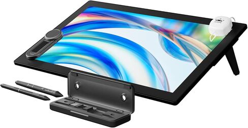 تابلت رسم HUION KAMVAS Pro 19 4K UHD مع شاشة تعمل باللمس، وشاشة رسم Adobe RGB بنسبة 96% مع 1.07 مليار لون، PenTech 4.0 Stylus PW600، ضغط القلم 16384، قلم نحيف، Keydial Mini، 18.4 بوصة in Saudi Arabia