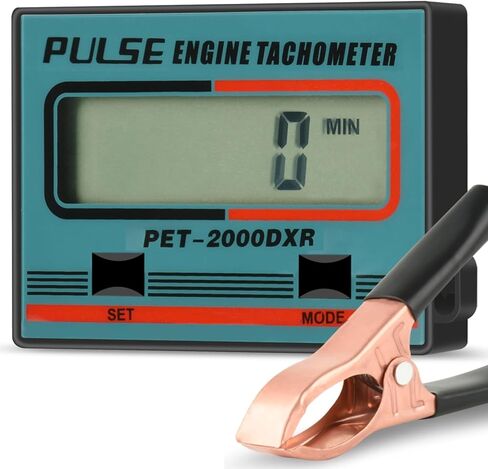 Unifizz Chainsaw Tachometer Tach Gauge Digital Display Pulse Speedometer for Chain Saw Cropper Generator Lawn Mower RV ATV Dirt Bike Motocross Boat 100-30000RPM in Saudi Arabia