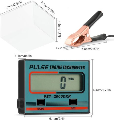 Unifizz Chainsaw Tachometer Tach Gauge Digital Display Pulse Speedometer for Chain Saw Cropper Generator Lawn Mower RV ATV Dirt Bike Motocross Boat 100-30000RPM in Saudi Arabia