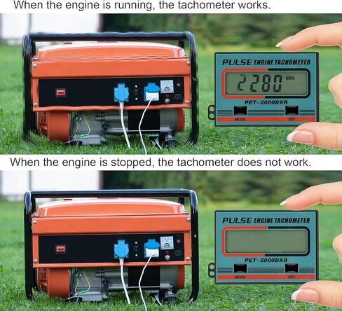 Unifizz Chainsaw Tachometer Tach Gauge Digital Display Pulse Speedometer for Chain Saw Cropper Generator Lawn Mower RV ATV Dirt Bike Motocross Boat 100-30000RPM in Saudi Arabia