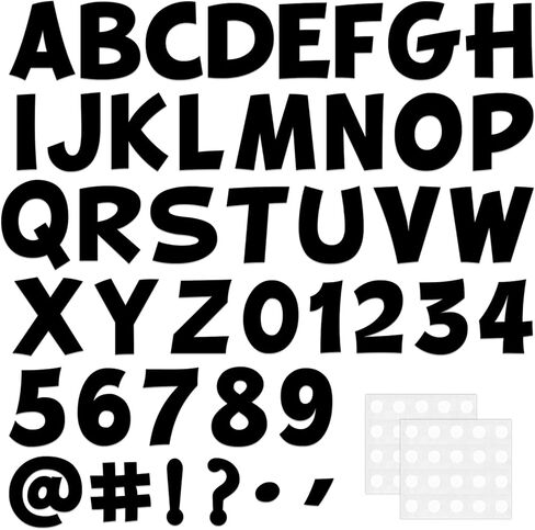 270Pcs 3In Bulletin Board Paper Letters and Numbers, Capital Letters, Numbers, Punctuation Card Stock Punch Out Letter for Classroom Poster Bulletin Board Window Door Home Decor Mailbox Sign, Yellow in Saudi Arabia