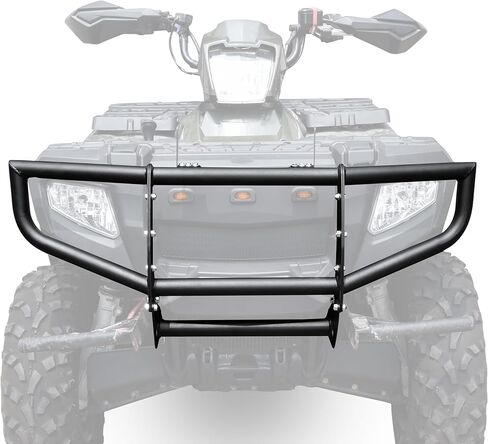 Front Bumper Guard with Light Bar Bracket for Polaris Sportsman 450 500 600 700 800 2005-2010 Accessories, Combined Heavy Duty Steel Front Brush Guard Protector in Saudi Arabia